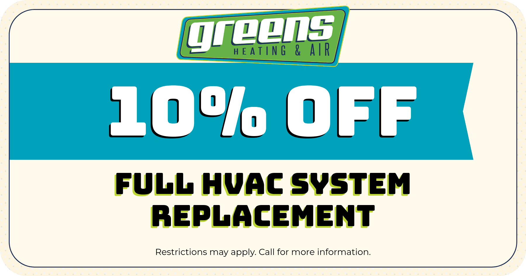 Discount on full hvac replacement