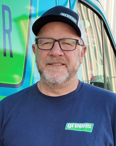 Greens Heating and AC employee; James P. Warehouse Manager.