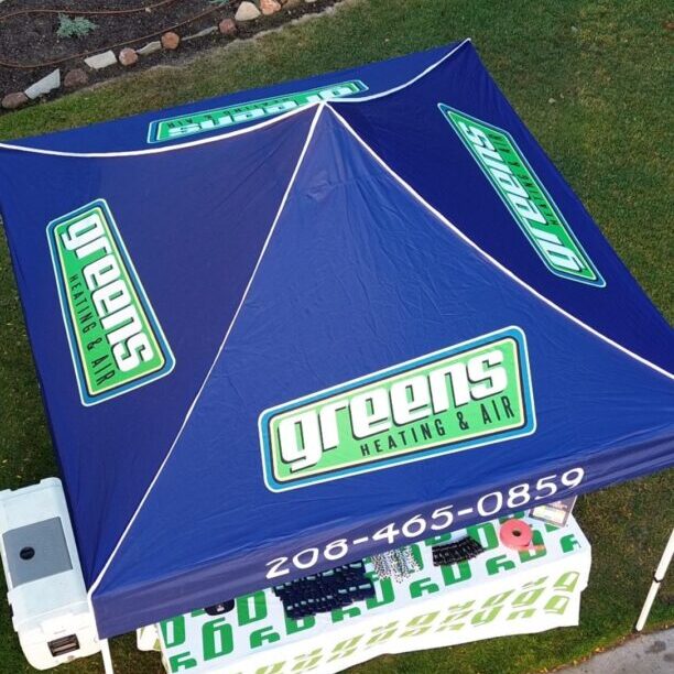 The Greens Heating and AC tent at the EPW Legacy Tournament.